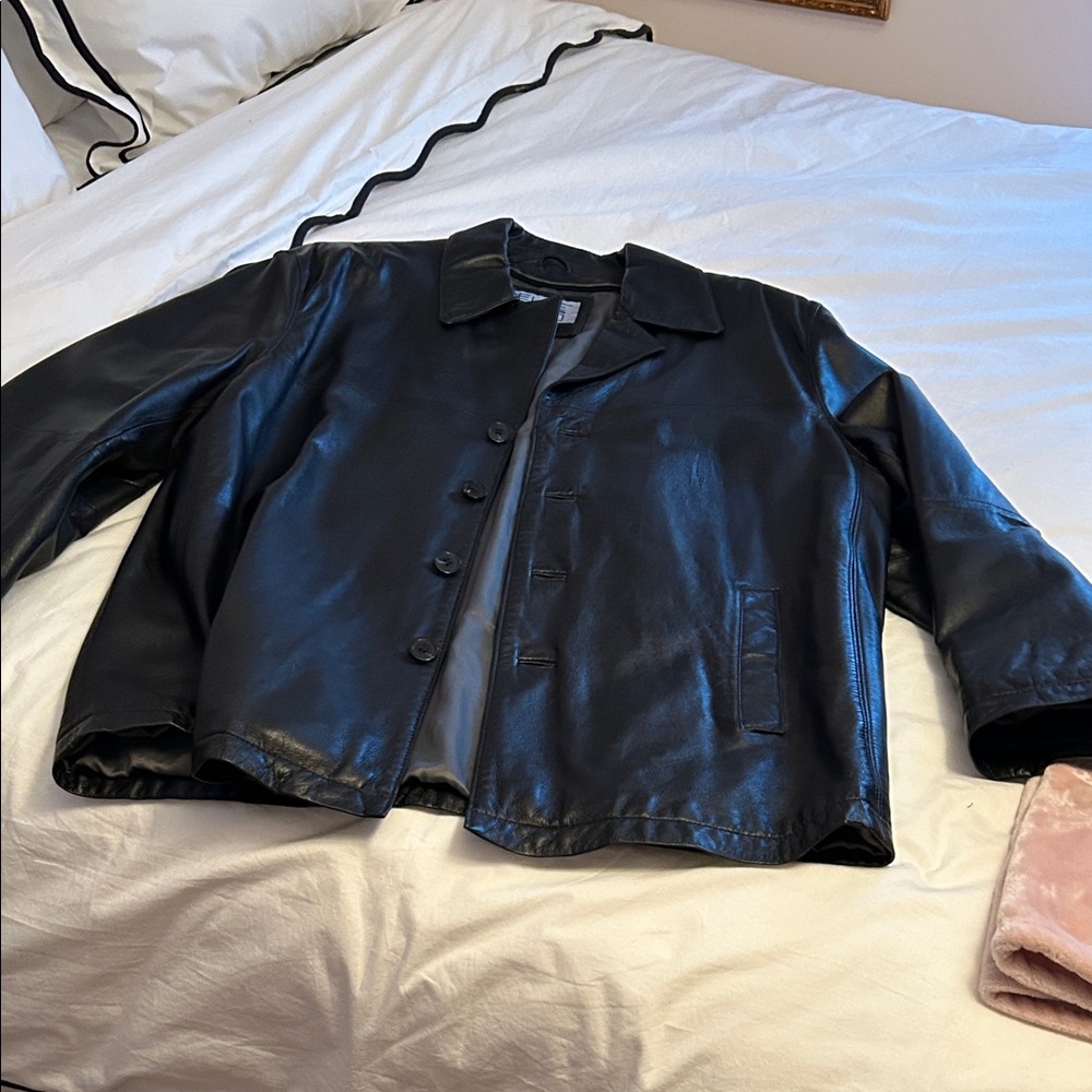 Wilsons Leather Jet Black Jacket